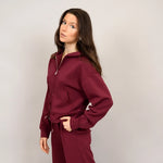 haidelyn soft knit 2way zip hoodie