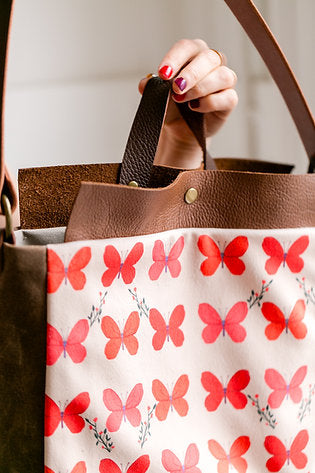 shoulder bag | spring butterflies
