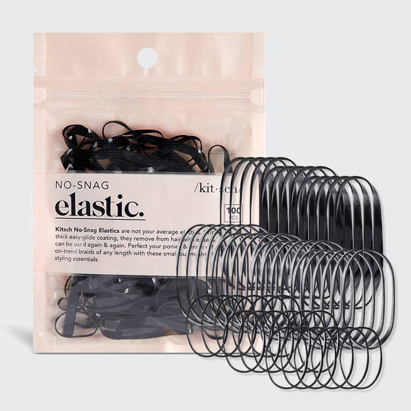 no-snag elastic 100pc- black