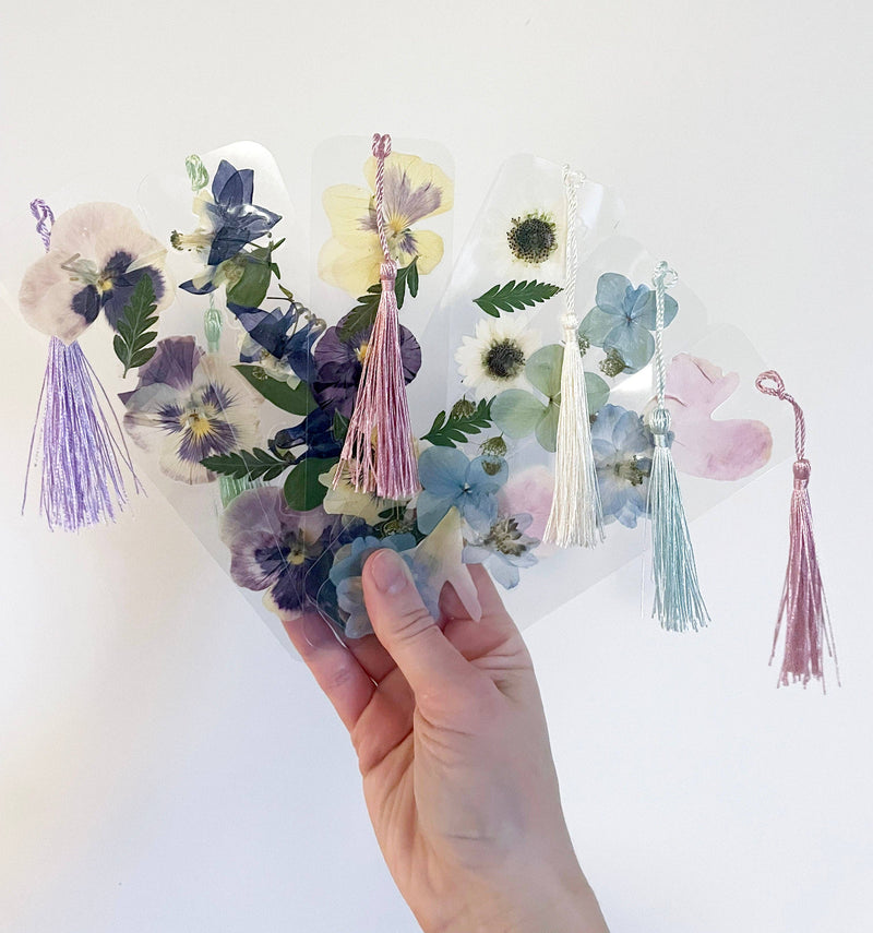 pressed flower bookmarks- assorted