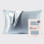 standard satin pillowcase- haze blue