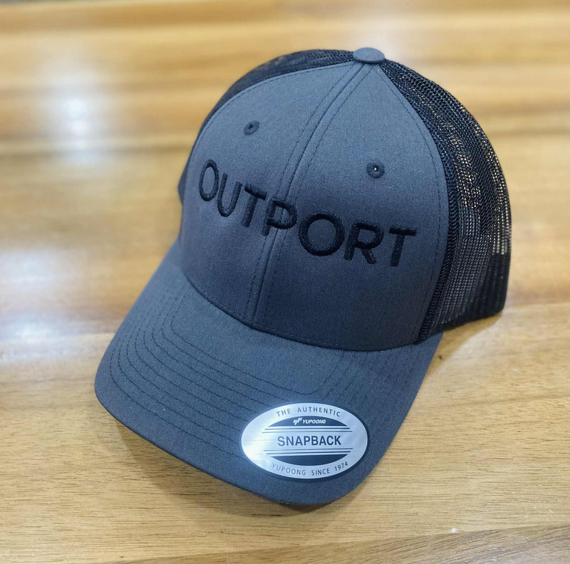 the outport mesh ball cap- charcoal