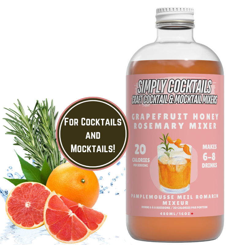 grapefruit rosemary - cocktail/mocktail mixer