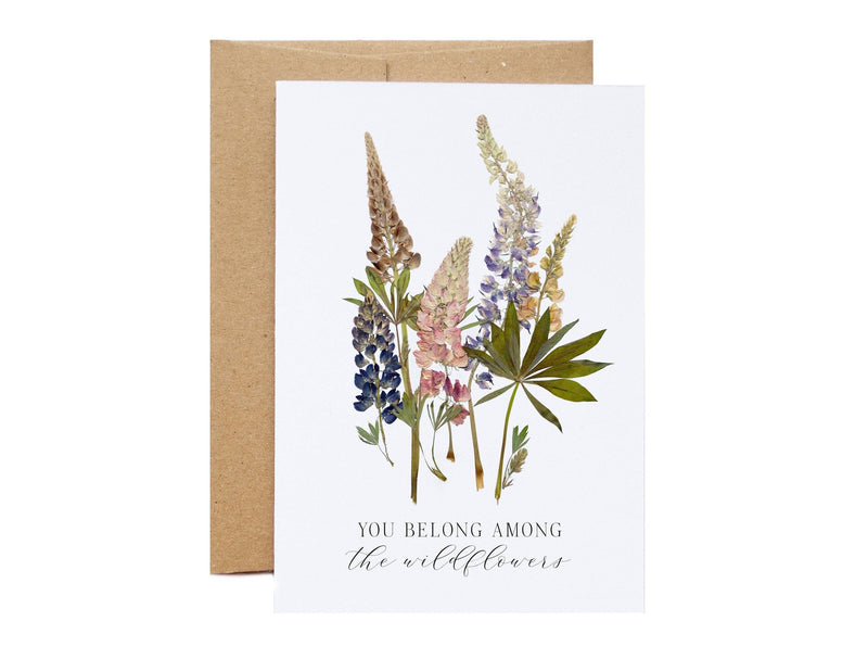 wildflower lupins card