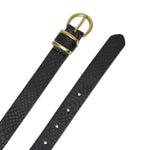 textured snakeskin belt with gold hardware