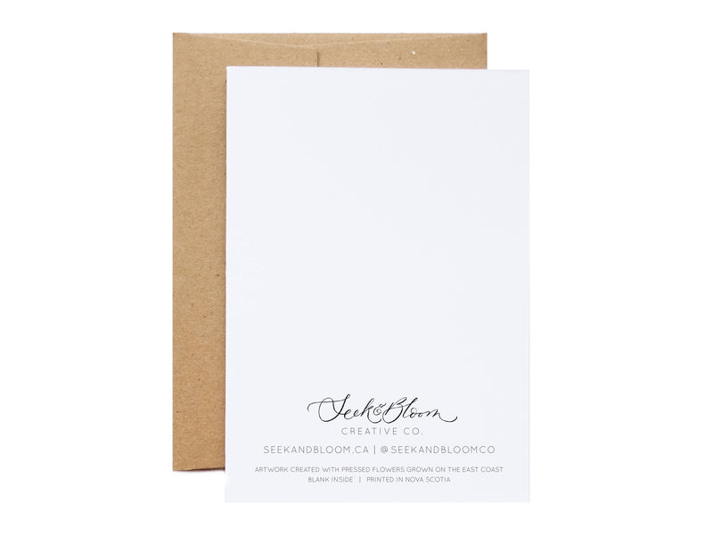 enjoy the ride pressed flower card