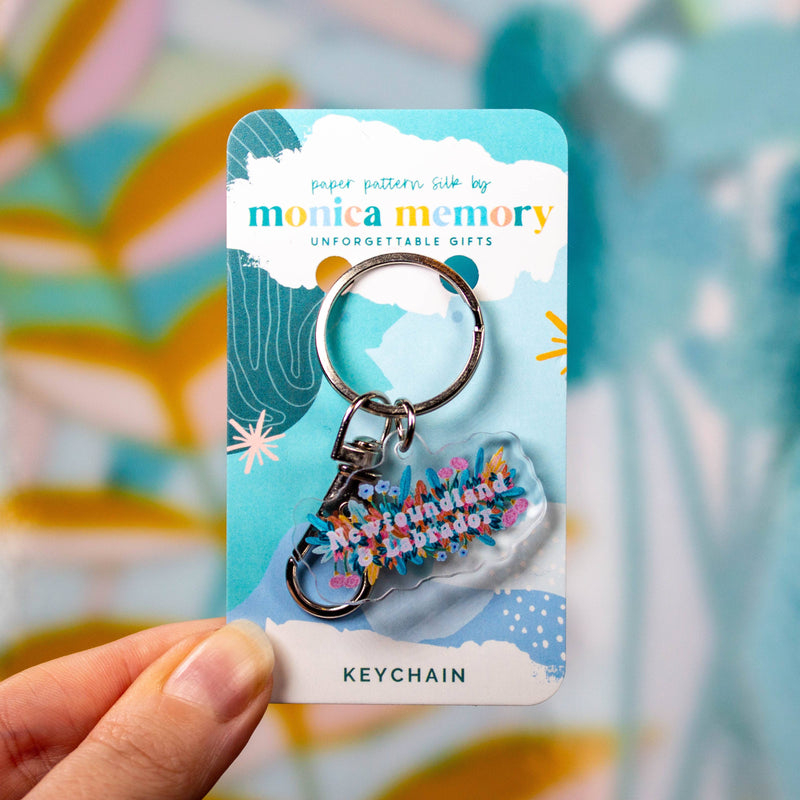 NL groove floral keychain