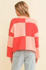 jules checkered sweater top