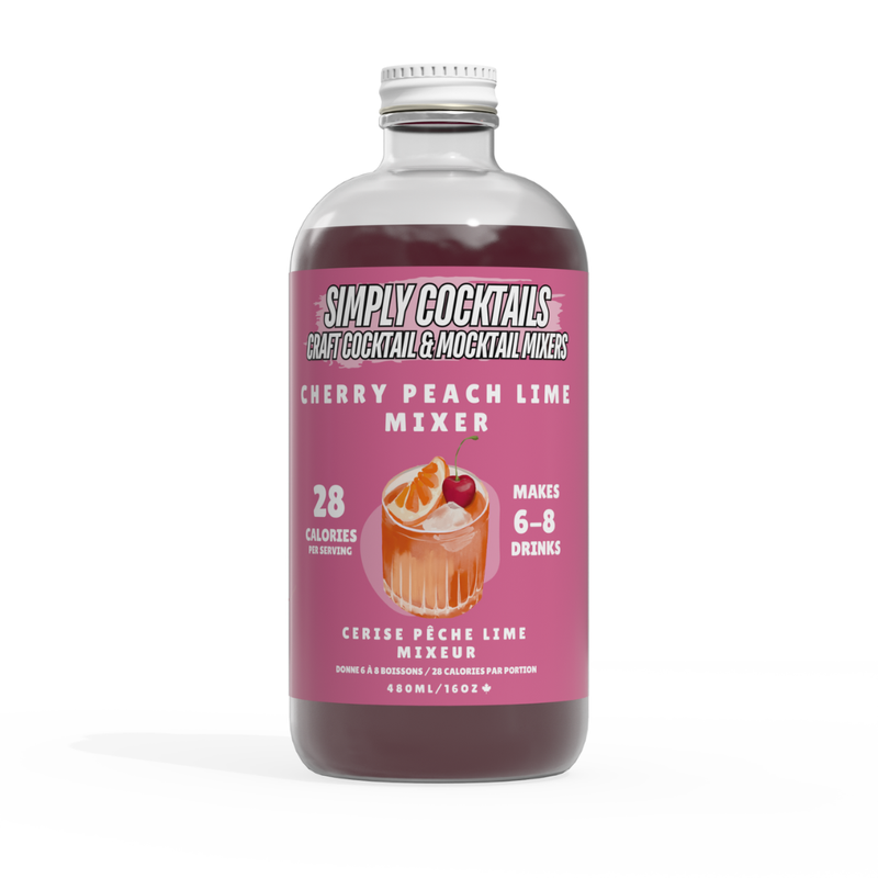 cherry & peach with lime - cocktail/mocktail mixer