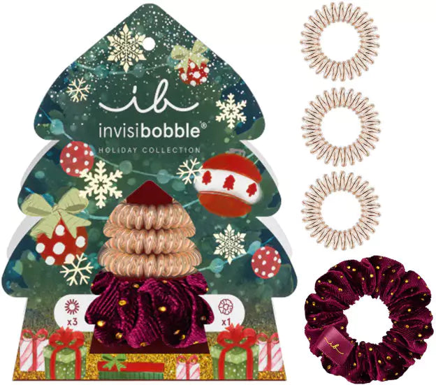 invisibobble good things come in trees holiday set