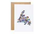 NL pressed flower map card