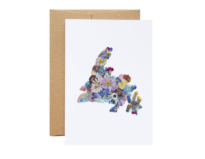 NL pressed flower map card
