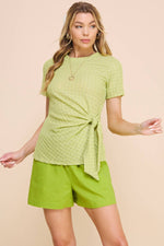 areum knot top- green apple