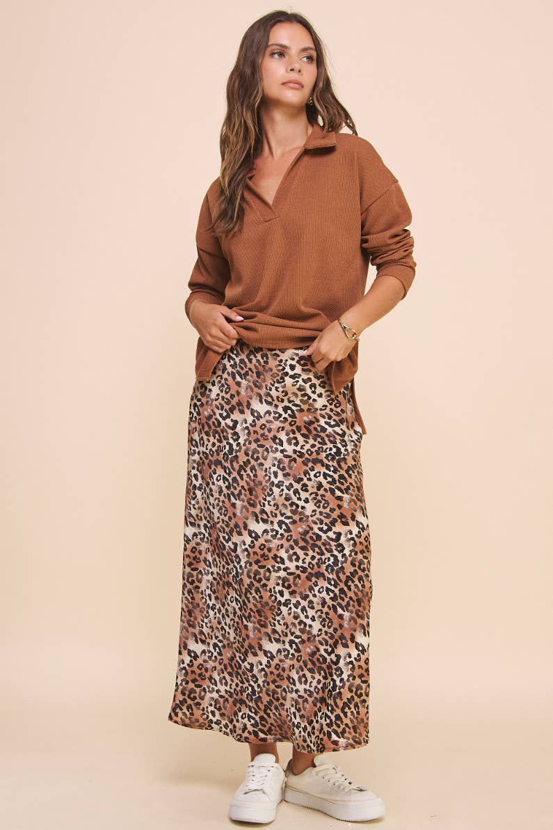 blaire leopard slip skirt