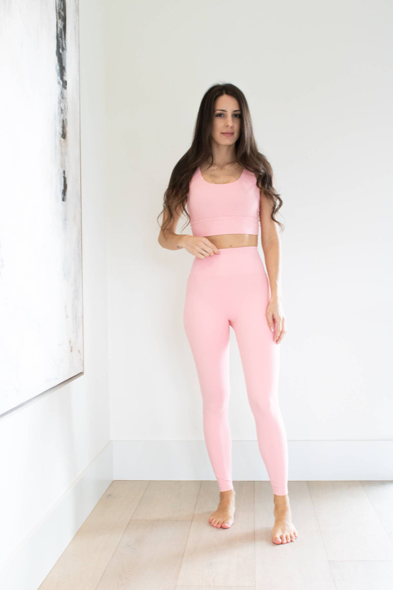 ultimate ribbed legging- bubblegum