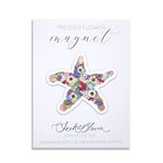 starfish pressed flower 3” magnet