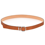 textured finish belt with silver buckle- medium