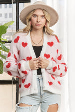 fuzzy heart cardi