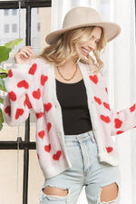 fuzzy heart cardi