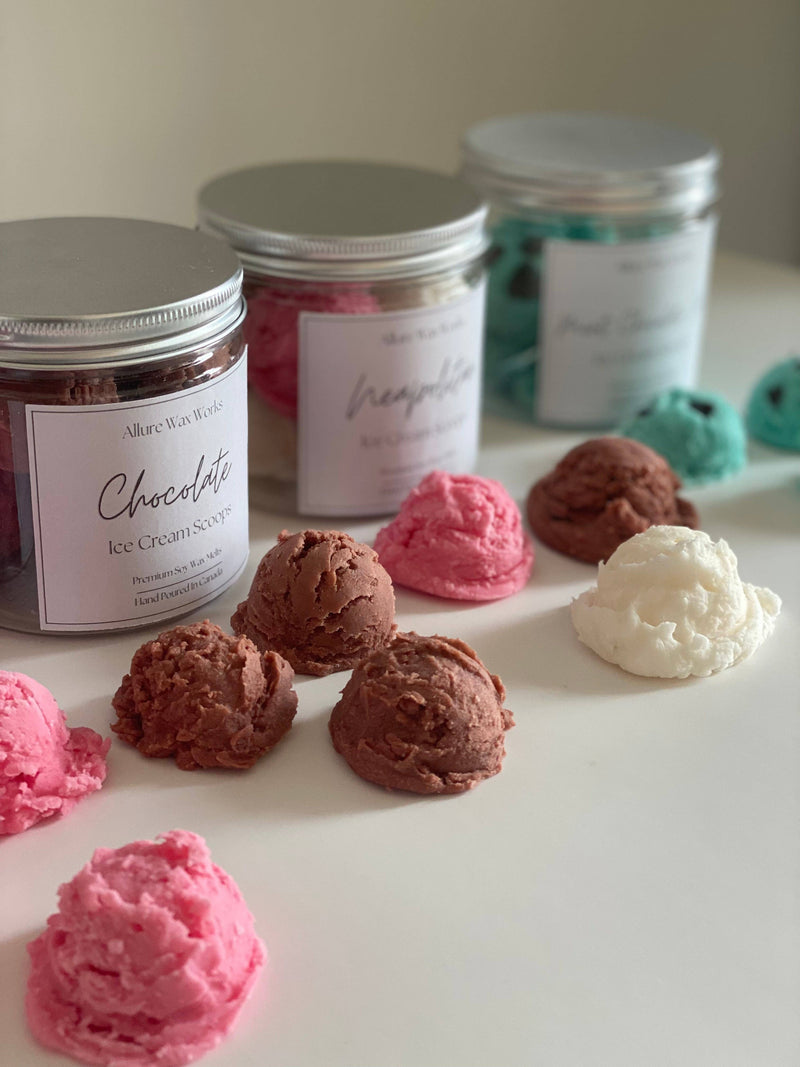 ice cream scoop wax melts- neapolitan ice cream