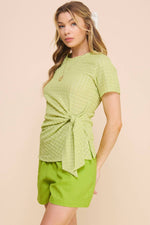 areum knot top- green apple