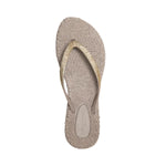 glitter flip flop- champagne