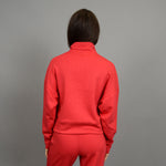 marilyn soft knit half zip pullover- engine red