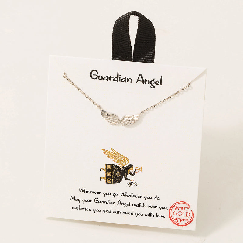 guardian angel wings pendant necklace