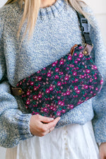 megan's slouchy sling bag | mini floral
