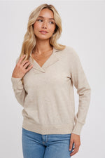 notched collar essential pullover