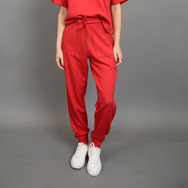 joselle soft knit jogger- engine red