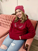 the outport hoodie- cherry red