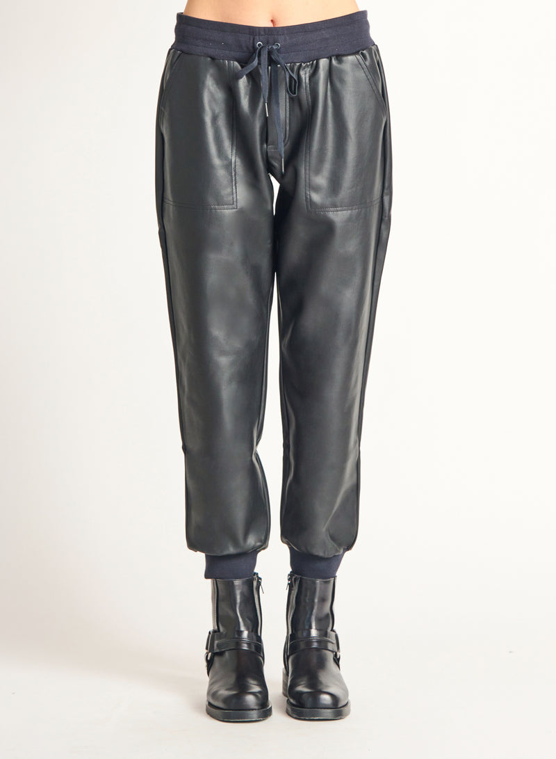 lenny faux leather jogger