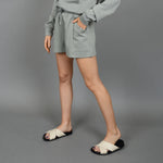 senza soft knit shorts- sage