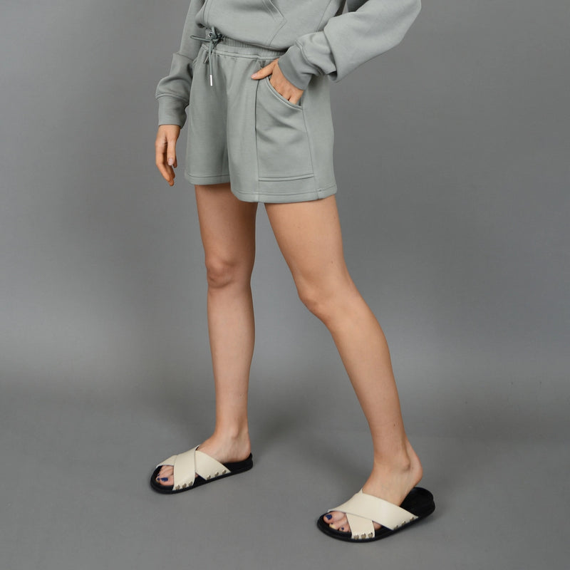 senza soft knit shorts- sage