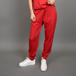 joselle soft knit jogger- engine red