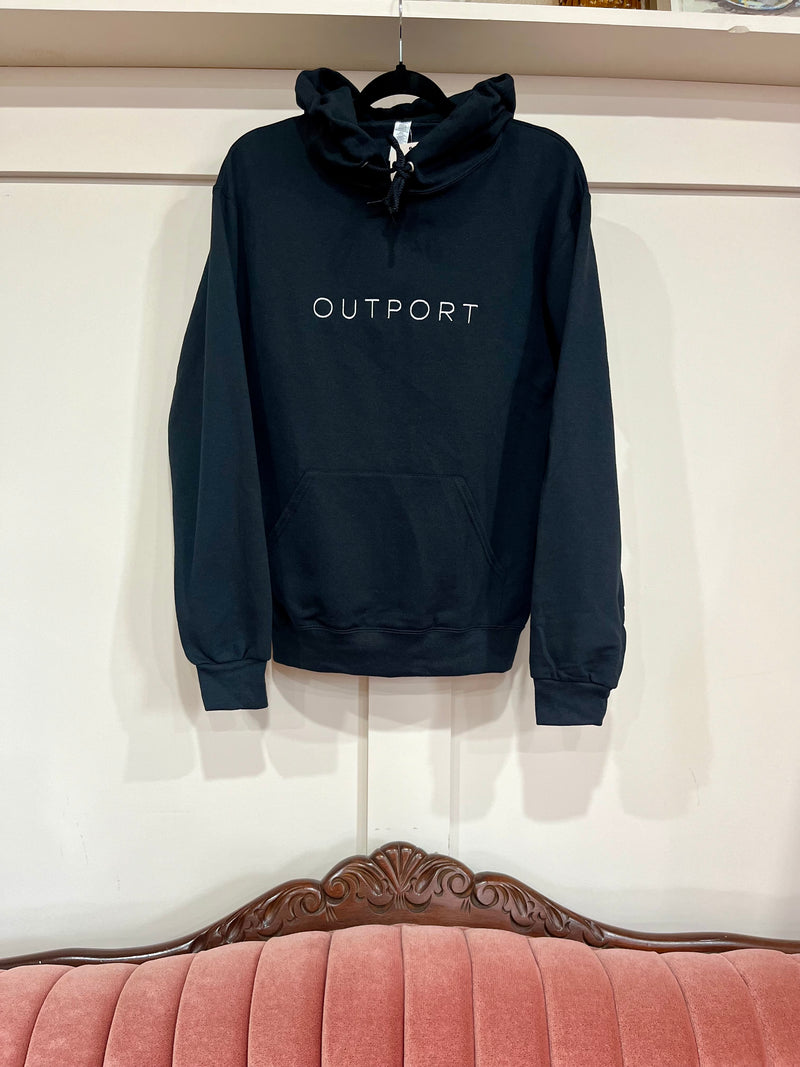 the outport hoodie- black