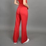 florine soft knit flared pant- engine red