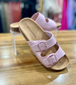 audrina double buckle sandal- light pink