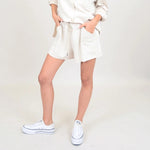 senza soft knit shorts- stone