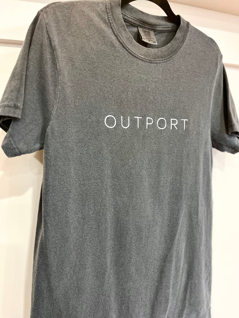 the outport tee- grey foggy day