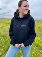 the outport hoodie- black