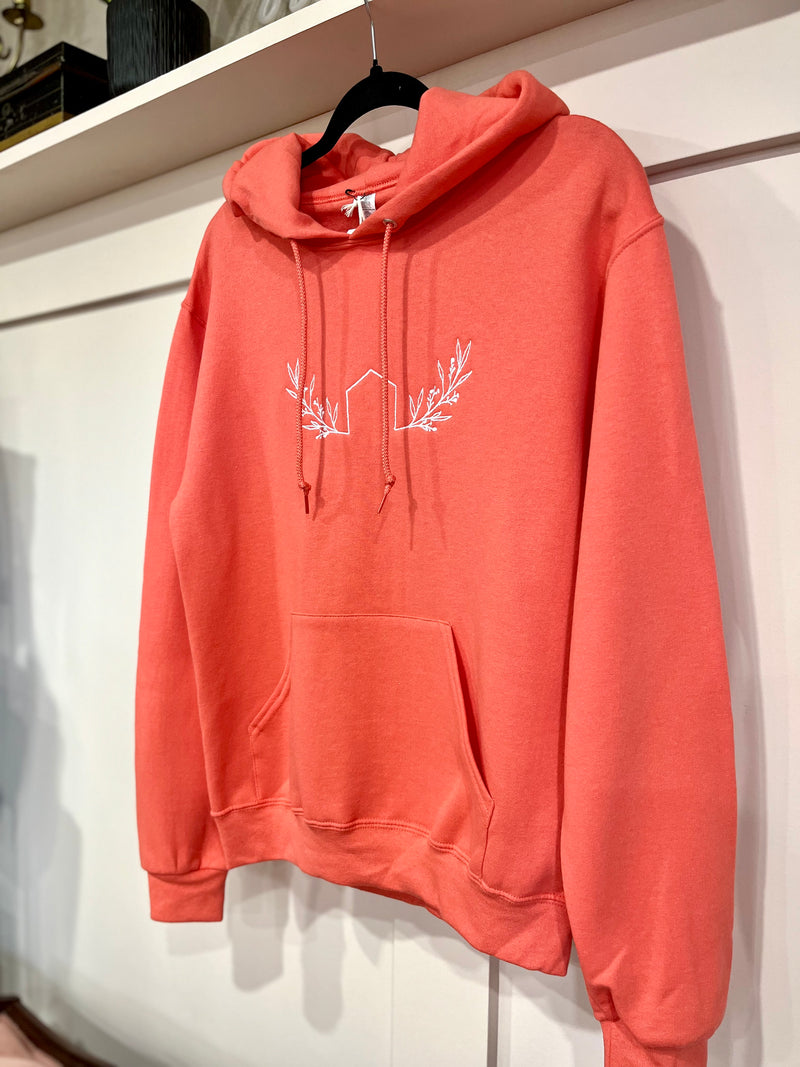 the outport hoodie- orange creamsicle