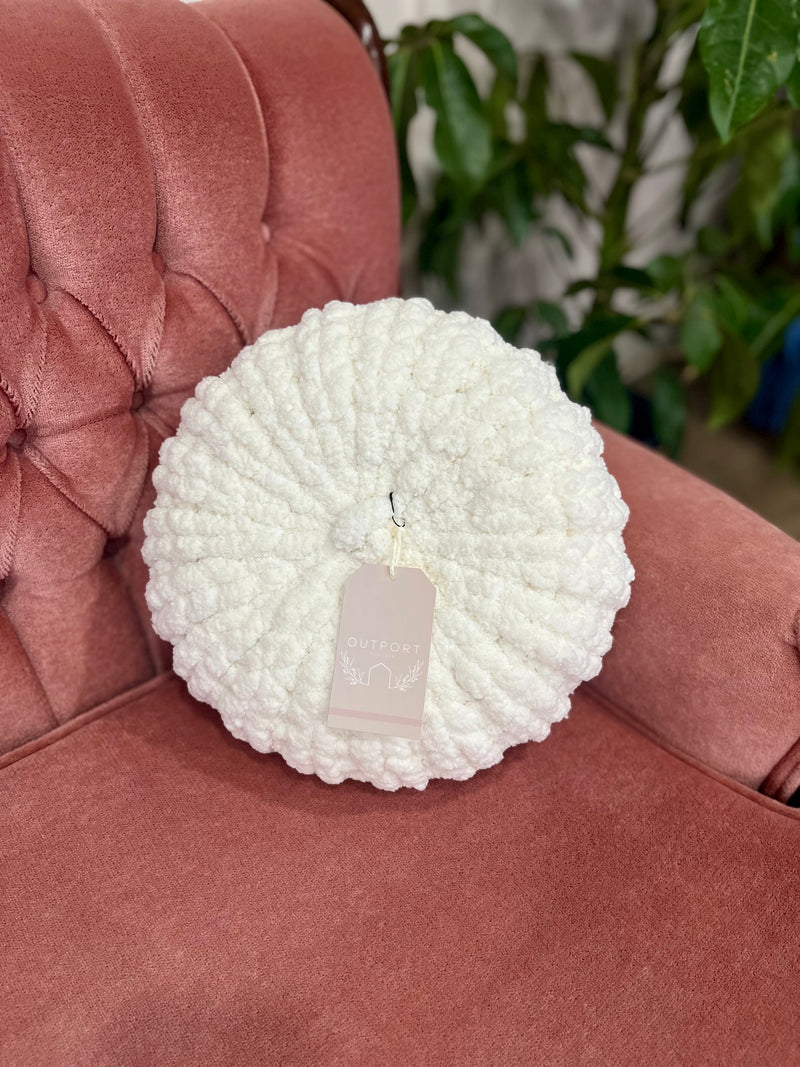 cozy creations x outport cream round pillow
