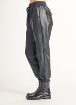 lenny faux leather jogger