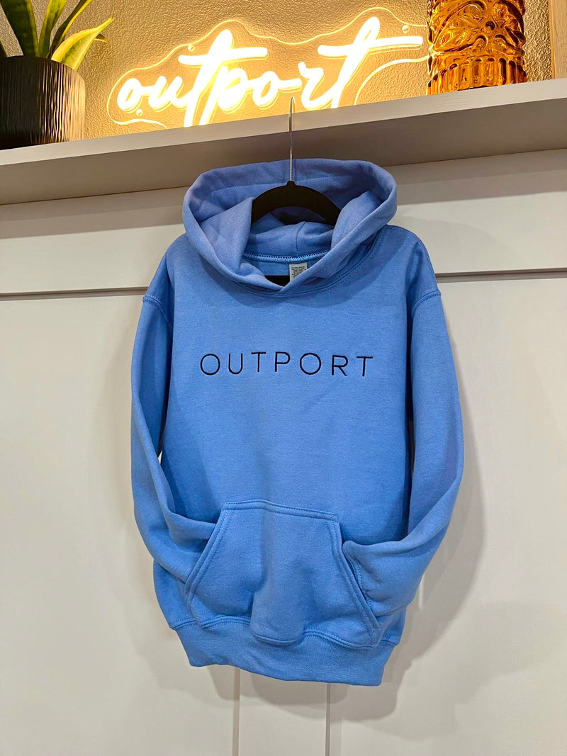 the outport youth hoodie- periwinkle