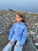 the outport youth hoodie- periwinkle