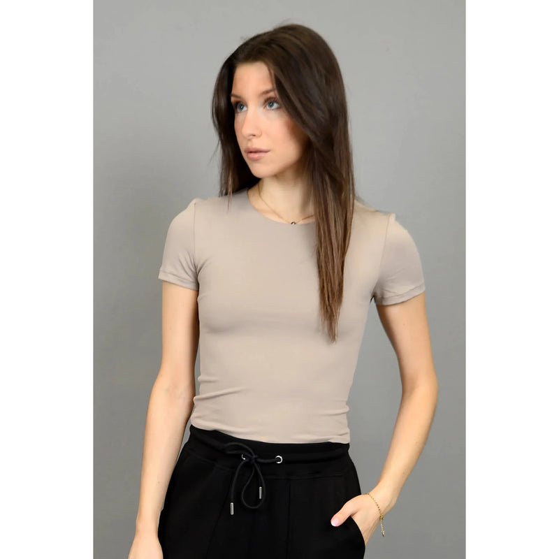 roxi short sleeve crew neck top- nomad