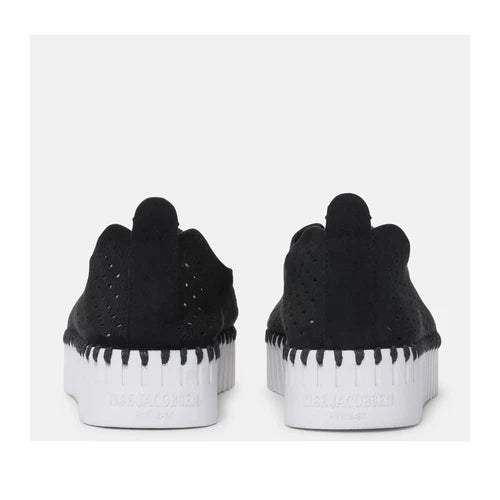 platform tulip shoe- black