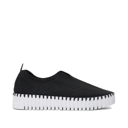platform tulip shoe- black
